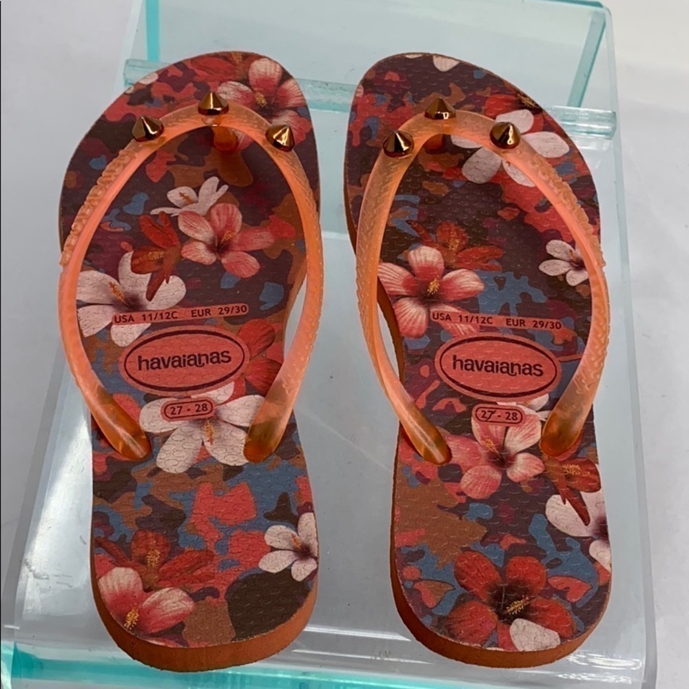 Kids Havaianas Sz 27-28 (11/12C) Rubber Flip Flops